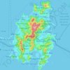 Île de Saint-Martin - Sint Maarten eiland topographic map, elevation, terrain