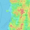 Akita Prefecture topographic map, elevation, terrain