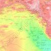 Mesopotamia topographic map, elevation, terrain