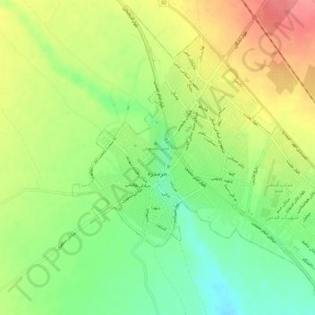Khorramdarreh City topographic map, elevation, terrain