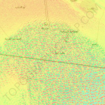 Bateen Liwa topographic map, elevation, terrain