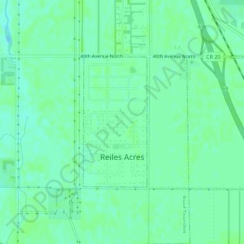 Reile's Acres topographic map, elevation, terrain