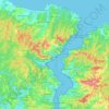 Sarıyer topographic map, elevation, terrain