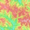 La Courtine topographic map, elevation, terrain