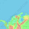 Caribe topographic map, elevation, terrain