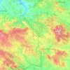 Gornji Milanovac Municipality topographic map, elevation, terrain