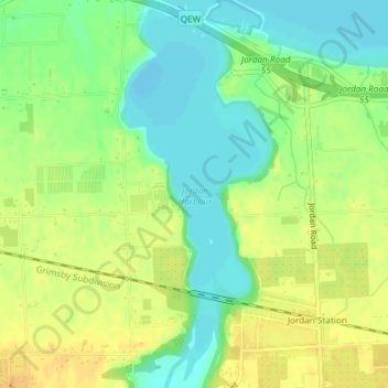 Jordan Harbour topographic map, elevation, terrain