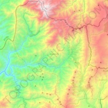 Mistrató topographic map, elevation, terrain