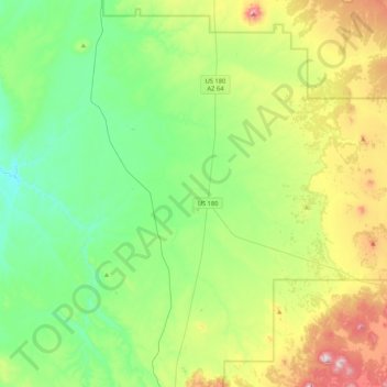 Valle topographic map, elevation, terrain
