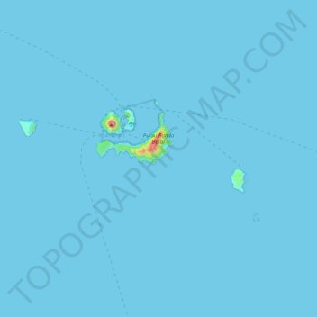 Banda islands topographic map, elevation, terrain
