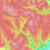Browns Mountain topographic map, elevation, terrain