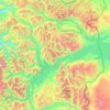 Provincia de General Carrera topographic map, elevation, terrain