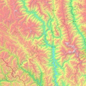 察瓦龙乡 topographic map, elevation, terrain