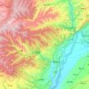 韩城市 topographic map, elevation, terrain
