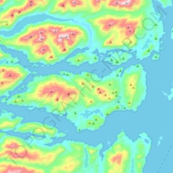 Isla Quemada topographic map, elevation, terrain