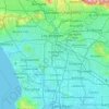 Los Angeles River topographic map, elevation, terrain