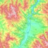Vladicin Han Municipality topographic map, elevation, terrain