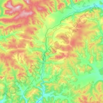 Жирекенское городское поселение topographic map, elevation, terrain