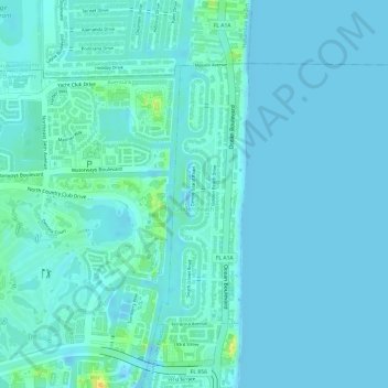 Golden Beach topographic map, elevation, terrain