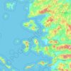 Northern Aegean topographic map, elevation, terrain
