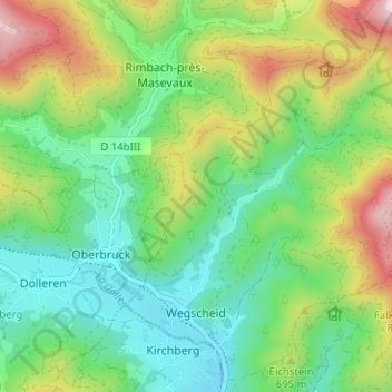 Wegscheid topographic map, elevation, terrain