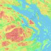 Tyresö kommun topographic map, elevation, terrain