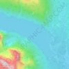 Hector Lake topographic map, elevation, terrain