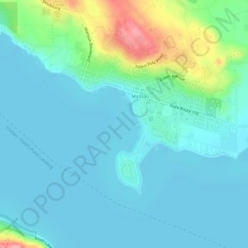 Manson topographic map, elevation, terrain