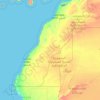 Sahara Occidentale topographic map, elevation, terrain