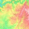 Le Bas Ségala topographic map, elevation, terrain