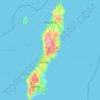 Tanegashima Island topographic map, elevation, terrain