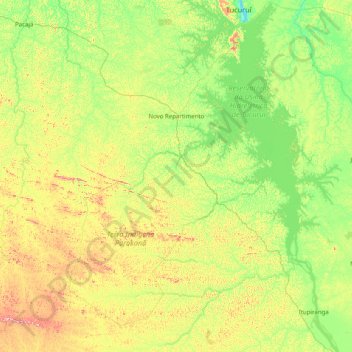 Novo Repartimento topographic map, elevation, terrain