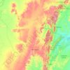 Mirangaba topographic map, elevation, terrain