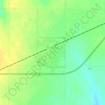 Rexford topographic map elevation - Thumbnail