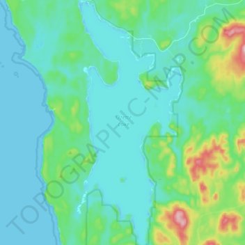 Ozette Lake topographic map, elevation, terrain
