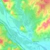 Brignon topographic map, elevation, terrain