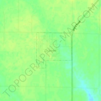 Oconee topographic map, elevation, terrain