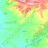 Azanuy-Alins topographic map, elevation, terrain