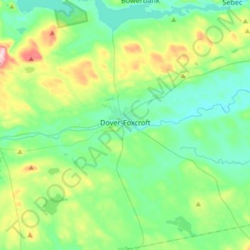 Dover-Foxcroft topographic map, elevation, terrain