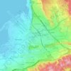 La Cadière topographic map, elevation, terrain