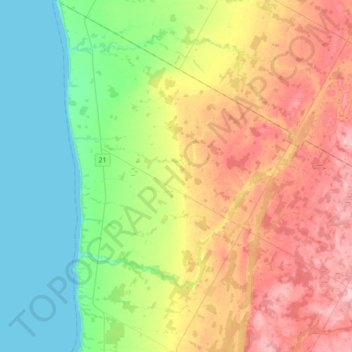 Ashfield topographic map, elevation, terrain