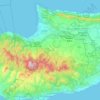 Nicosia District topographic map, elevation, terrain