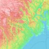 Vestfold og Telemark topographic map, elevation, terrain