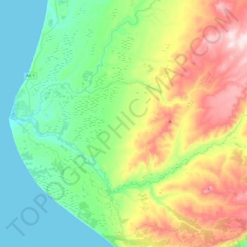 Anchor Point topographic map, elevation, terrain