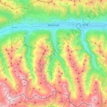 Mittersill topographic map, elevation, terrain