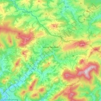 Maria Neustift topographic map, elevation, terrain