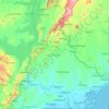 Région Volta topographic map, elevation, terrain