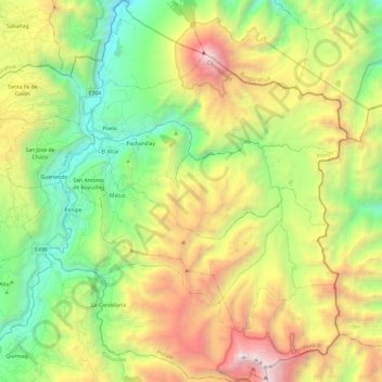 Penipe topographic map, elevation, terrain