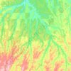 Gaúcha do Norte topographic map, elevation, terrain