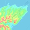 Chiniak topographic map, elevation, terrain